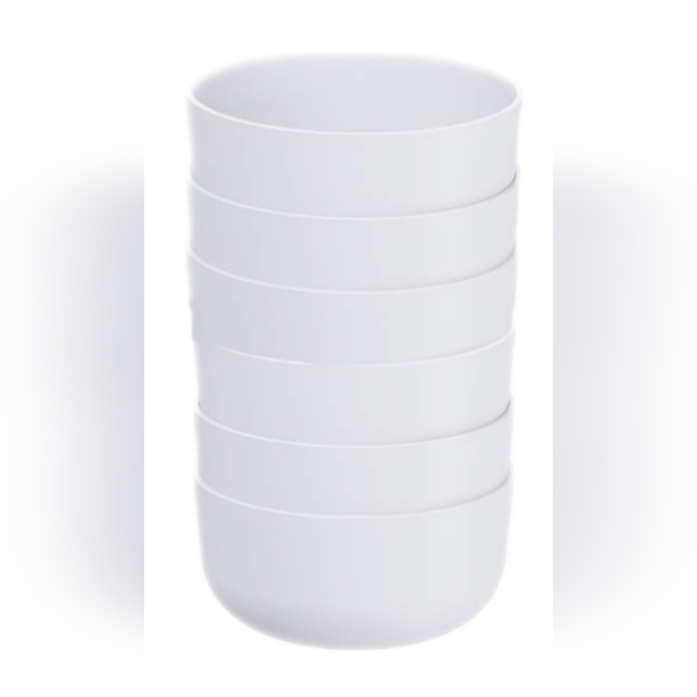 (2 for $40) COZA DESIGN - 6 Bowls Set                     White - 12 oz